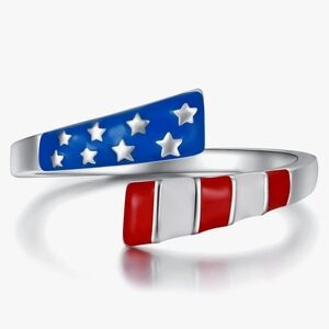 #32A The Perfect Toe Ring for Him or Her Patriotic Flag